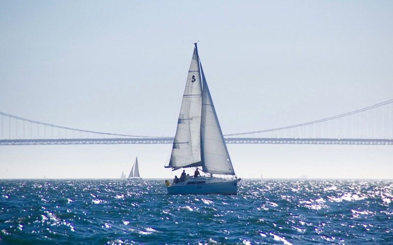 Sunny San Francisco Bay sailing