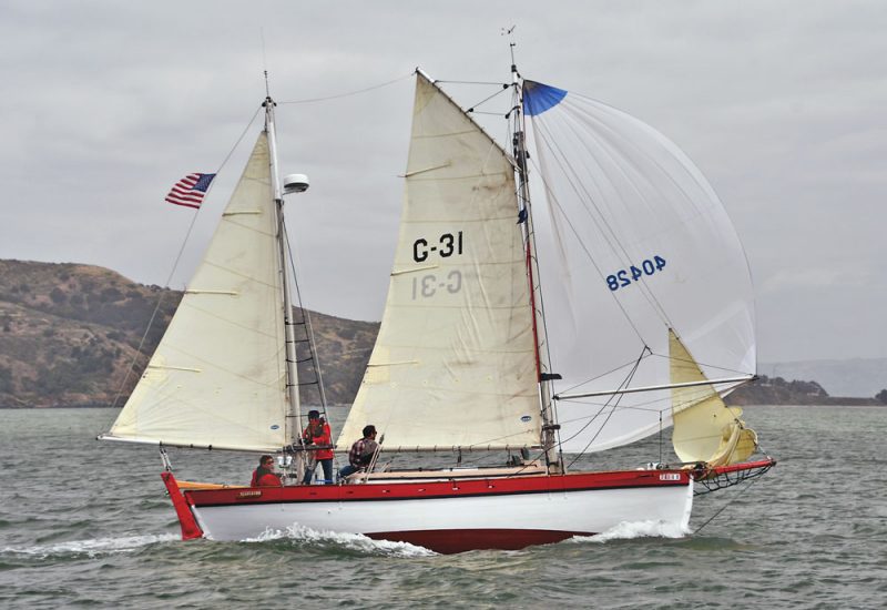 Sequestor with spinnaker flying