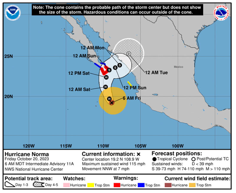 Hurricane Norma Headed to Cabo San Lucas