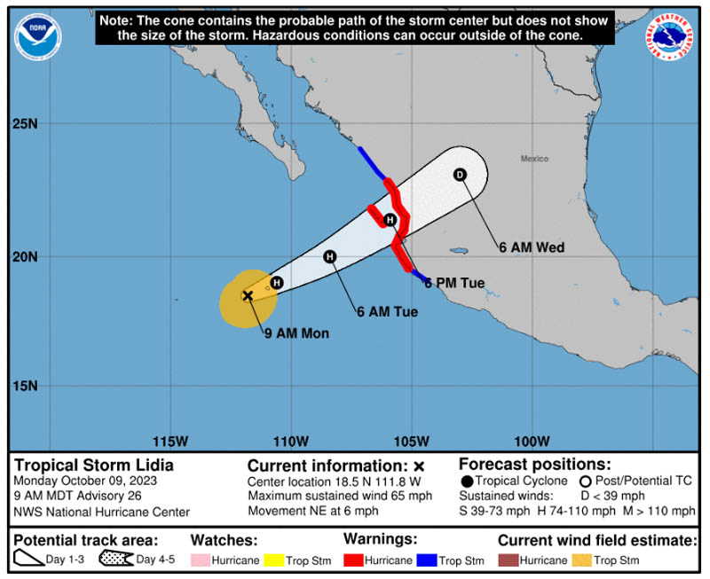 Tropical Storms Lidia and Max Visit Mexico