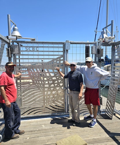 Cass Gidley Marina's Art Gate Awaits Sunday's Installation